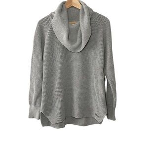 MICHAEL Michael Kors Women’s Cowl Neck Waffle Sweater Gray Size Large